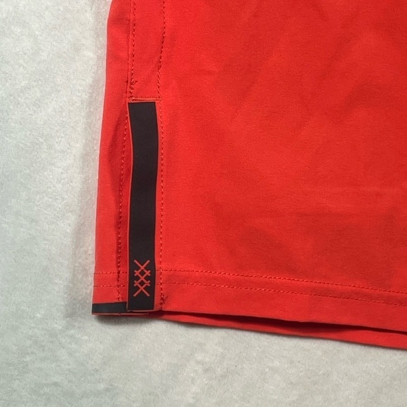 Rhone XXL Athletic Shorts Amber Red Stretch Performance Wicking EUC - Picture 3 of 10